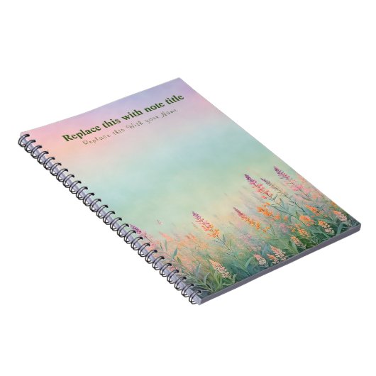Extravagant Pastell Floral Notebook Notizblock (Rechte Seite)