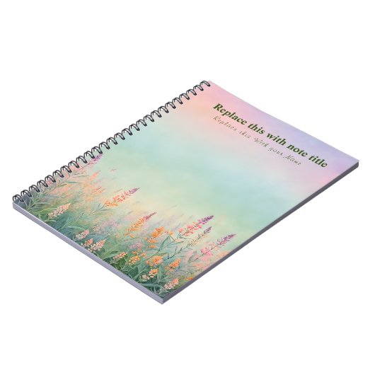 Extravagant Pastell Floral Notebook Notizblock (Linke Seite)