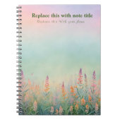 Extravagant Pastell Floral Notebook Notizblock (Vorderseite)