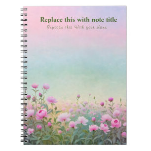 Extravagant Pastell Floral Notebook Notizblock