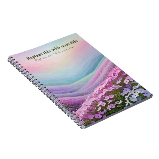 Extravagant Pastell Floral Notebook Notizblock (Rechte Seite)