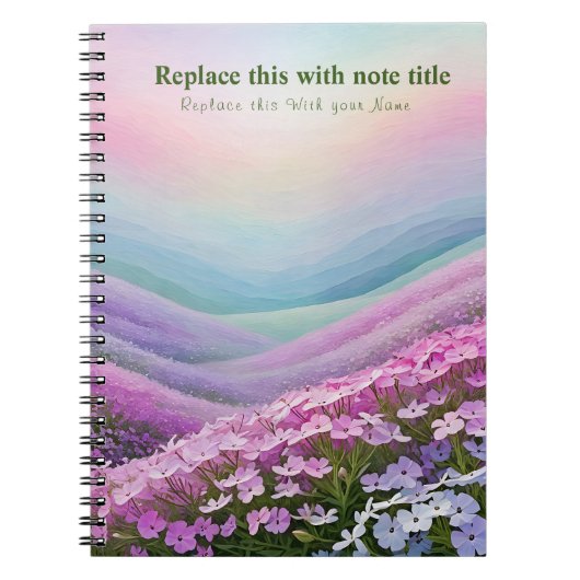 Extravagant Pastell Floral Notebook Notizblock (Vorderseite)