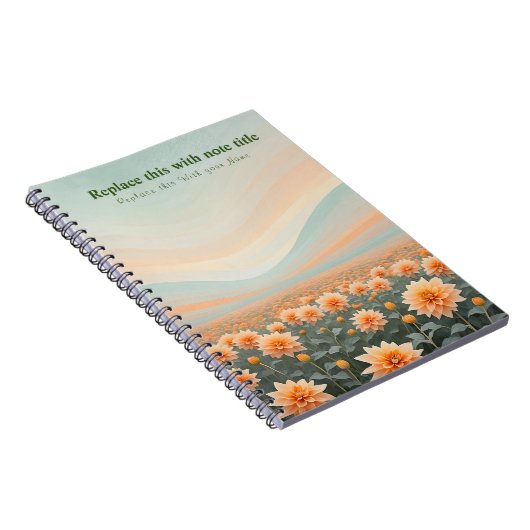 Extravagant Pastell Floral Notebook Notizblock (Rechte Seite)