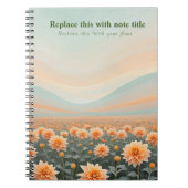 Extravagant Pastell Floral Notebook Notizblock (Vorderseite)