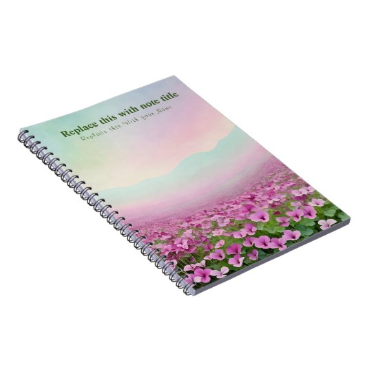 Extravagant Pastell Floral Notebook Notizblock (Rechte Seite)