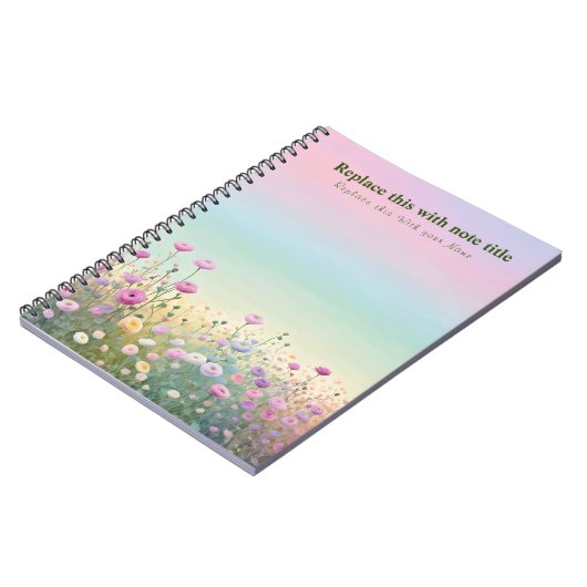 Extravagant Pastell Floral Notebook Notizblock (Linke Seite)
