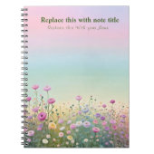 Extravagant Pastell Floral Notebook Notizblock (Vorderseite)
