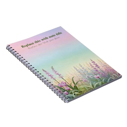 Extravagant Pastell Floral Notebook Notizblock (Rechte Seite)