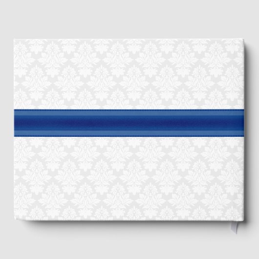 Extravagant Peacock Feather Wedding Guest Book Gästebuch (Rückseite)