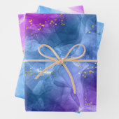 Extravagant Pink Blue Alcohol Ink Art Geschenkpapier Set (Beispiel)