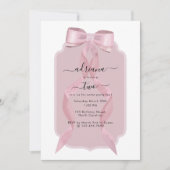 Extravagant Pink Bow Girly Coquette Zum Geburtstag Einladung (Vorderseite)