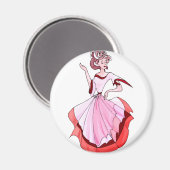 Extravagant Pink Dancer Magnet (Vorderseite/Rückseite)