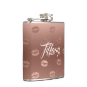 Extravagant Pink Kisses Flachmann (Rechts)