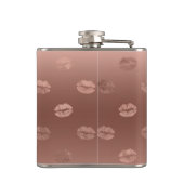 Extravagant Pink Kisses Flachmann (Rückseite)