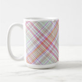 Extravagant Pink 'n Green Geometric Kariert Kaffeetasse (Links)
