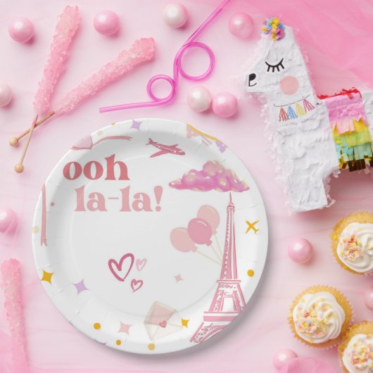 Extravagant Pink Paris Eiffel Tower Party Teller (Party)