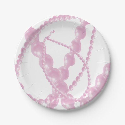Extravagant Pink Pearls Paper Teller (Vorderseite)