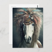 Extravagant Pony Postkarte (Vorne/Hinten)