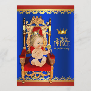 Extravagant Prince Baby Dusche Einladung
