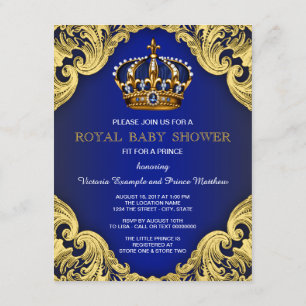 Extravagant Prince Baby Shower Einladungen