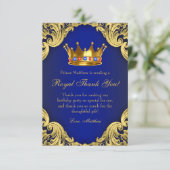 Extravagant Prince Birthday Party Vielen Dank Kart Dankeskarte (Stehend Vorderseite)