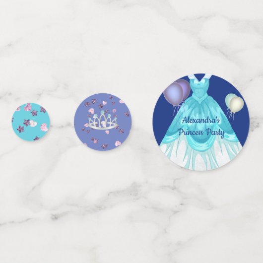 Extravagant Princess Party Table Confetti Konfetti (Rückseiten)