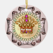 Extravagant Queen Crown Keramik Ornament (Vorne)