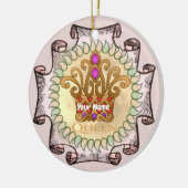 Extravagant Queen Crown Keramik Ornament (Links)