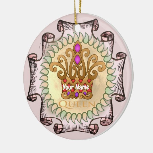 Extravagant Queen Crown Keramik Ornament (Links)