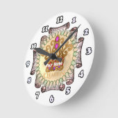 Extravagant Queen Crown Runde Wanduhr (Winkel)