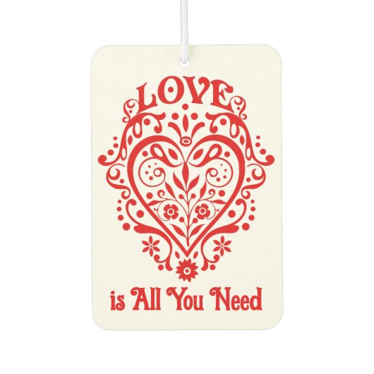 Extravagant Red Liebe Herz Personalisiert Autolufterfrischer (Vorderseite)