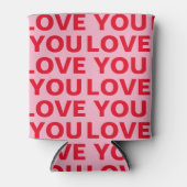 Extravagant Romantische Rot-Rot-Rosa-Liebe Ihr Mus Dosenkühler (Vorderseite)