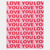 Extravagant Romantische Rot-Rot-Rosa-Liebe Ihr Mus Fleecedecke (Vorderseite)