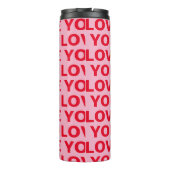 Extravagant Romantische Rot-Rot-Rosa-Liebe Ihr Mus Thermosbecher (Rückseite)