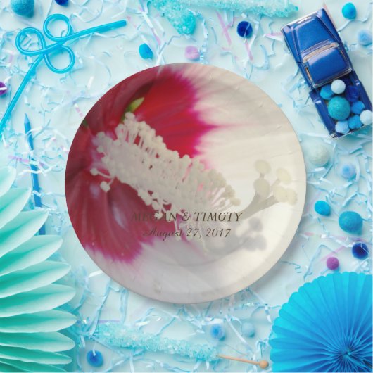 Extravagant rosa, bläserne, elegante Papierplatte  Pappteller (Party)