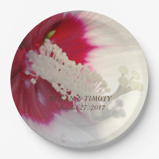 Extravagant rosa, bläserne, elegante Papierplatte Pappteller (Vorderseite)