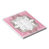 Extravagant rosa Bunco Sheet Notizblock (angewinkelt)
