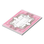 Extravagant rosa Bunco Sheet Notizblock (Rotiert)