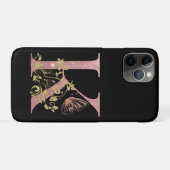 Extravagant rosa Glitzer Letter K Case-Mate iPhone Hülle (Rückseite (Horizontal))