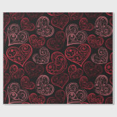 Extravagant rosa Herzchen Valentine Geschenkpapier (Flach)