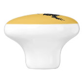 Extravagant-Schwarz-Roster-Keramik Keramikknauf (Seitenansicht)