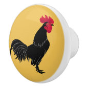 Extravagant-Schwarz-Roster-Keramik Keramikknauf (Rechts)