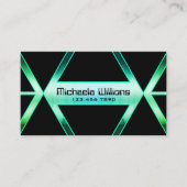 Extravagant Schwarz Schimmergrün Aquamarines Gemus Visitenkarte (Vorderseite)