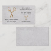 Extravagant Shears Watercolor Barber Visitenkarte (Vorne/Hinten)
