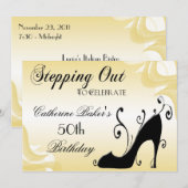 Extravagant Shoe 50. Geburtstagsparty Einladung (Vorne/Hinten)
