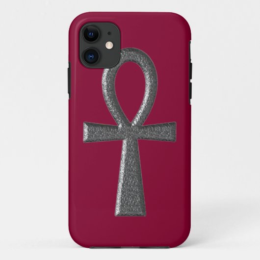 Extravagant Silver Ankh Case-Mate iPhone Hülle (Rückseite)