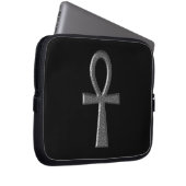 Extravagant Silver Ankh Laptopschutzhülle (Vorne Rechts)