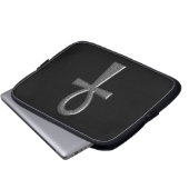 Extravagant Silver Ankh Laptopschutzhülle (Vorne Knopf)