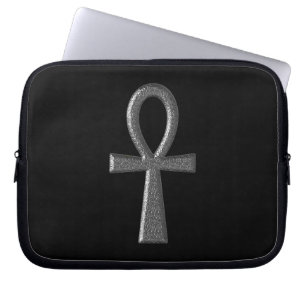 Extravagant Silver Ankh Laptopschutzhülle
