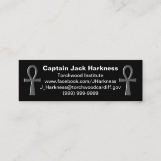 Extravagant Silver Ankh Visitenkarte